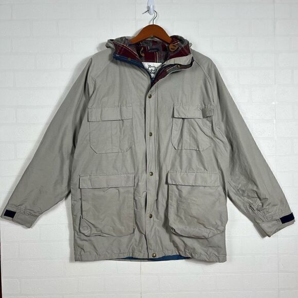 Vintage Woolrich Flannel Lined military & field Jacket size L - Picture 1 of 14